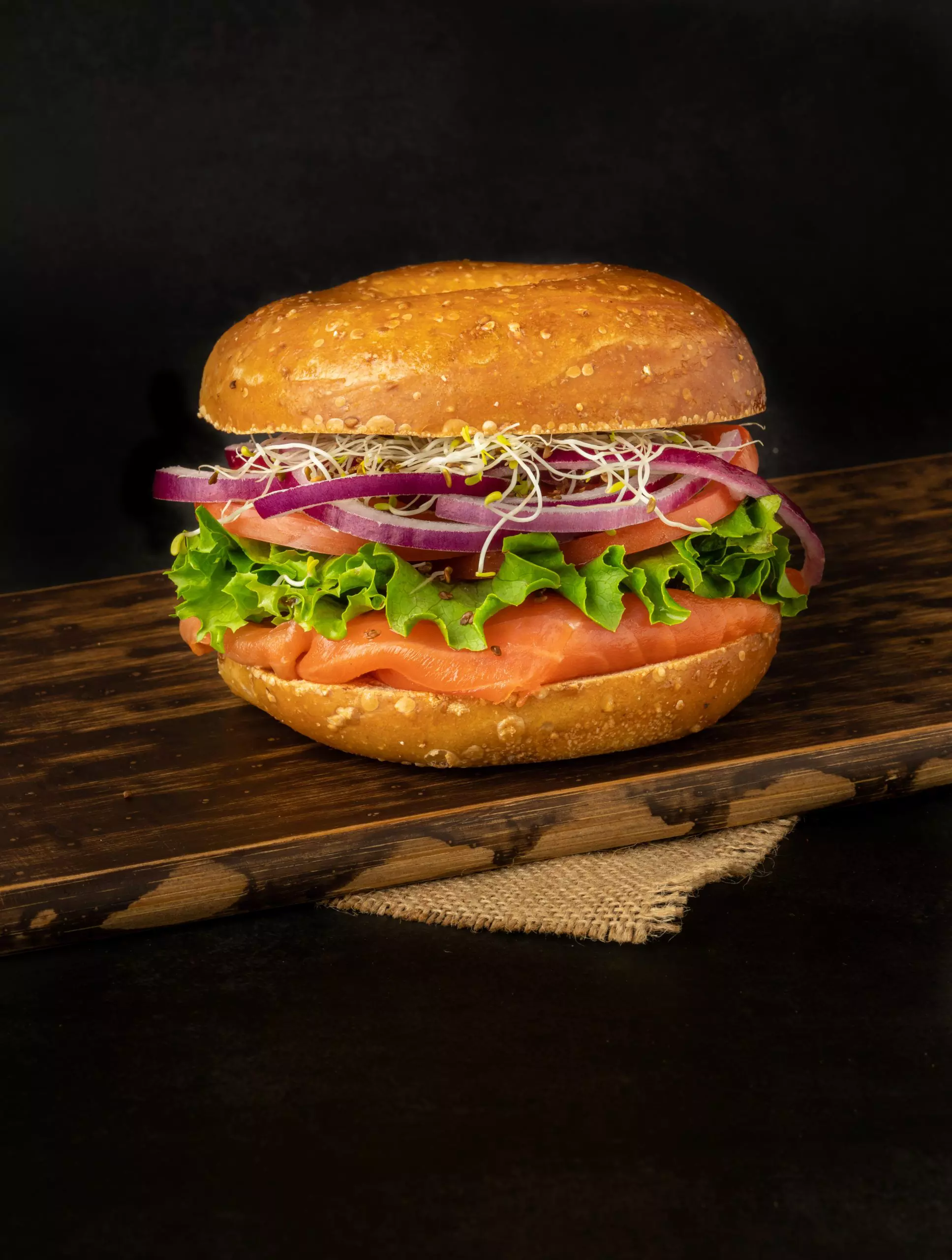 salmon lunch sandwich