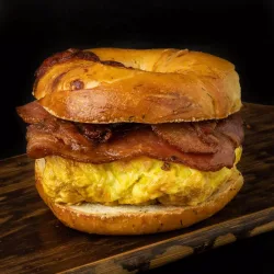 bacon and egg breakfast sandwich